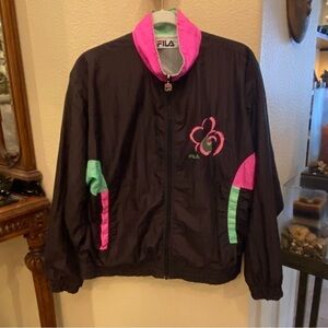 Vintage FILA Color Block Windbreaker Zipped Jacket Size Small-Made in Italy